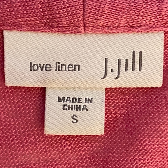 J. Jill Love Linen Pink Open Hi Low Cardigan Size Small - Picture 7 of 12
